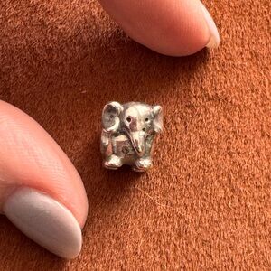 Authentic Pandora Lucky Elephant Silver Retired Rare Charm